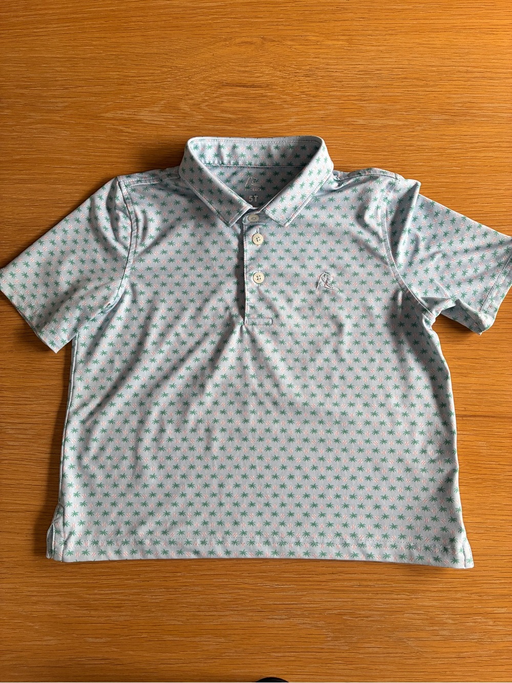 Rhoback-Lil' Spring Ball Performance Polo in Pale Blue-5T
